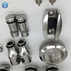 Hardware de puerta de vidrio deslizante sin marco de acero inoxidable cromado para duchas para duchas