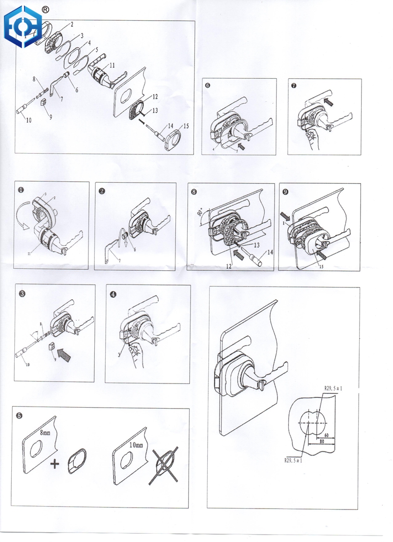 Puerta de vidrio corredizo de bloqueo desde afuera