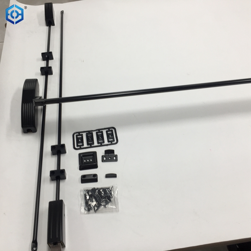 Puerta de metal resistente al fuego con certificado CE con dispositivo de salida de emergencia con cerradura de embutir de barra de pánico