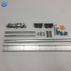 Kit de herrajes para puerta fantasma ocultos de primera calidad con kit de riel deslizante mágico oculto y tiradores al ras para puertas de 31 a 40 pulgadas, herrajes corredizos de alta resistencia y cierre suave 