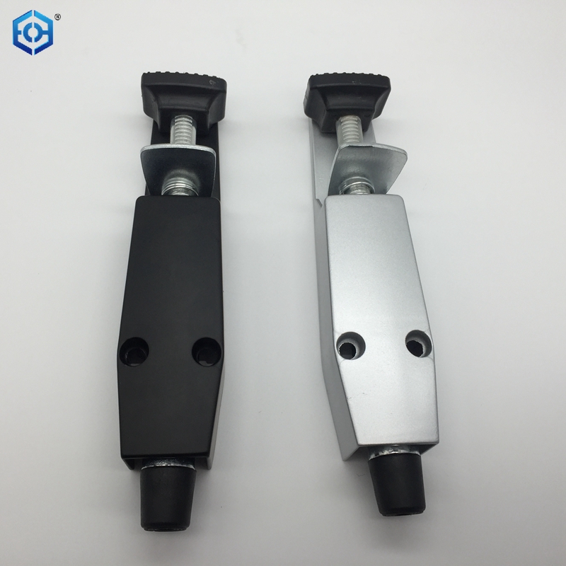 Tope de puerta reductor con resorte resistente plateado y negro