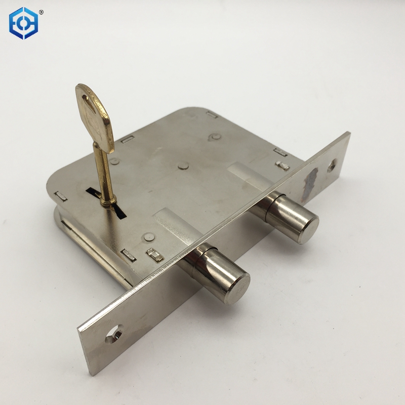 Cerraduras de embutir con manija de zinc, cuerpo de cerradura de puerta de Argentina, acabado en níquel satinado estándar de calidad europea