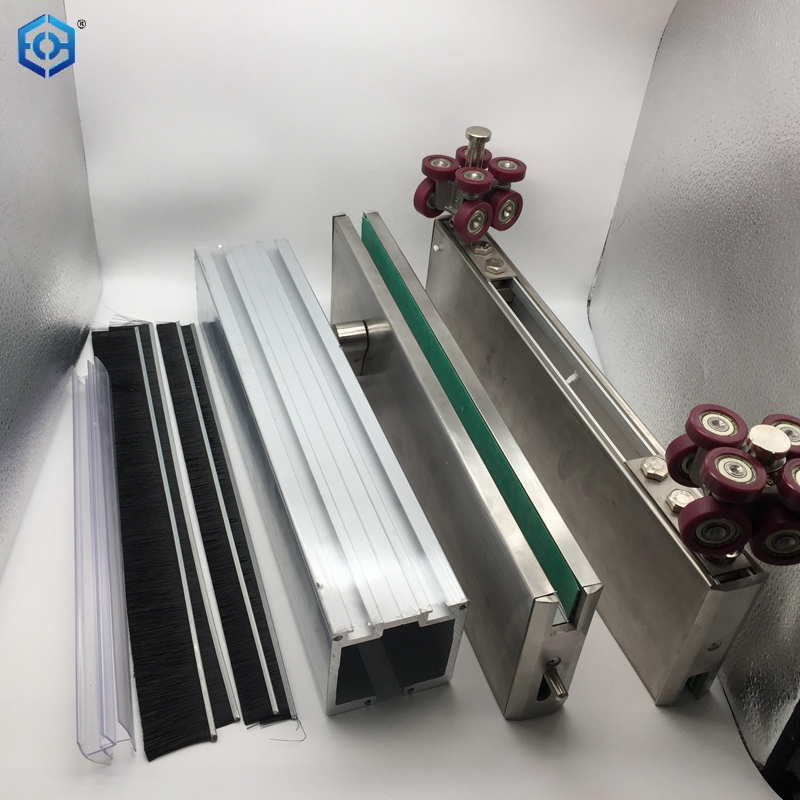 Puerta plegable de vidrio sin marco, puerta de pantalla bi plegable usada comercial, más vendida