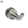 Satin Nickel Brass Glass Mount Patch Toilel Hook 