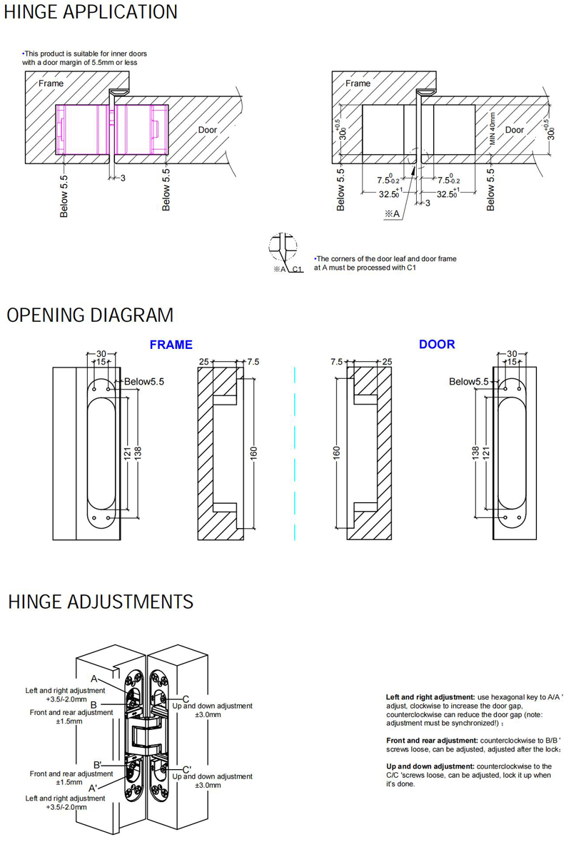 Bisagras de gabinete de cocina ocultas