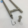 Tirador de escalera con cerradura de diseño, de acero inoxidable cepillado, 52-7/8" 