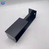 Manija de puerta de bolsillo corredera empotrada de aluminio negro para la puerta del armario