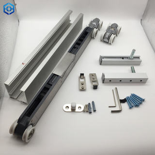 Kit de rodillos para puerta corredera de alta resistencia y cierre suave para puerta de madera de 100-150 kg