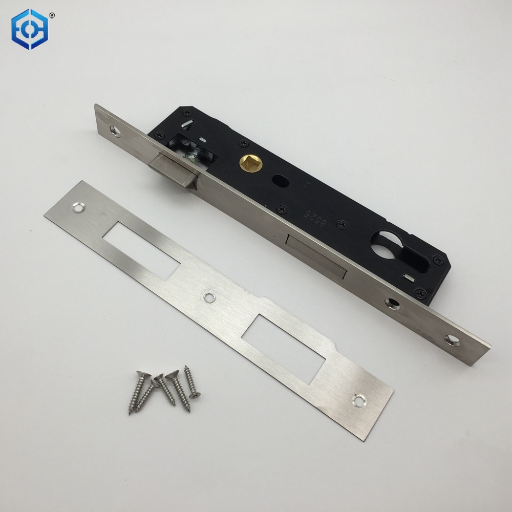 Cerradura de puerta con manija de palanca de aluminio negro para puertas de patio de UPVC