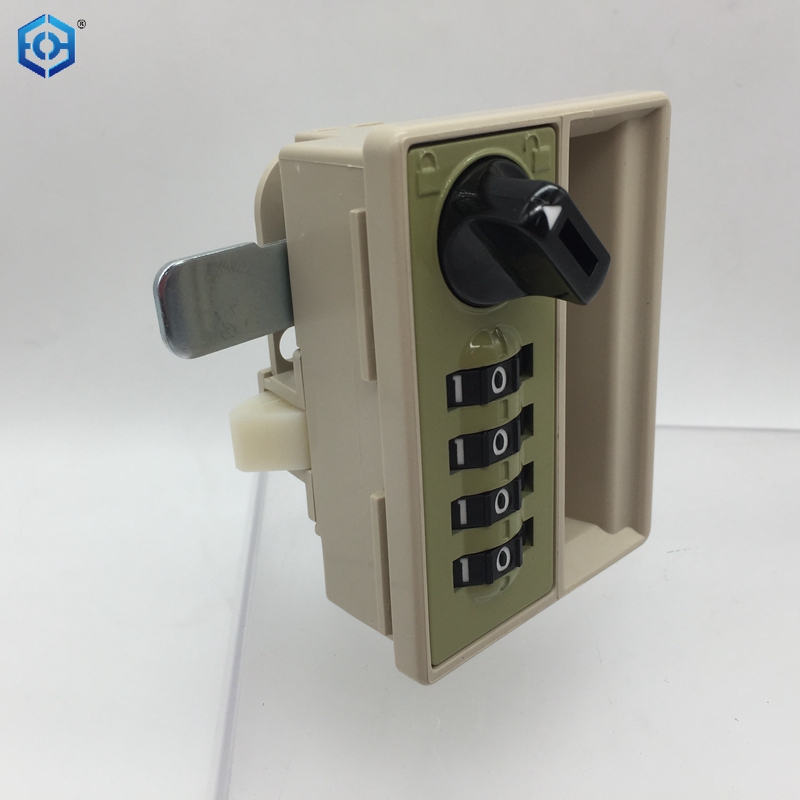 Cerradura de combinación de casillero escolar sin llave mecánica con código de 4 dígitos de plástico de seguridad