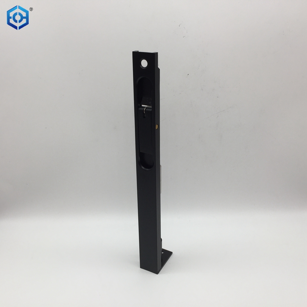 Perno de puerta rasante oculto de latón macizo de seguridad negro para puerta principal 