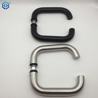 Manija de puerta SSS o de acero inoxidable negro para puerta estrecha con marco de aluminio