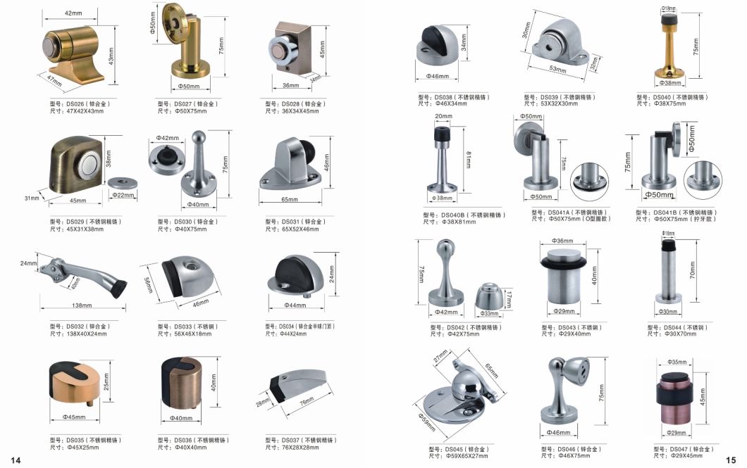 (EC317-50) Perno de puerta y perno de ventana de acero inoxidable de 8-16 pulgadas