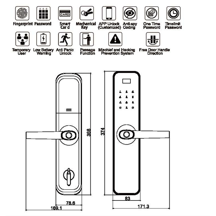 Lock Biom&eacute;trico Yale