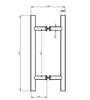 Tirador de puerta de vidrio tipo H Fabricante Manija de puerta de vidrio de acero inoxidable
