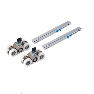 Amortiguador de cierre suave deslizante rodillo colgante de 4 ruedas para puerta de vidrio