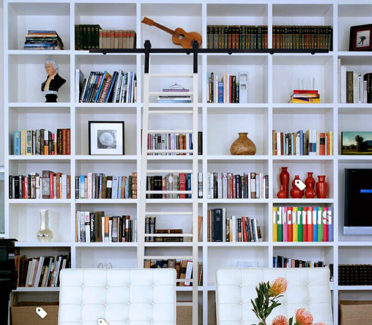 &nbsp;sistema deslizante de acero al carbono para escaleras de madera