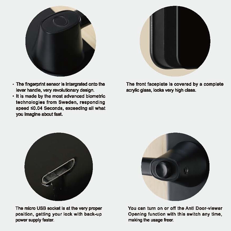 Cerradura de puerta de aleaci&oacute;n de zinc azul