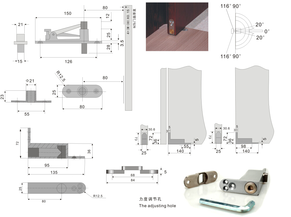 Cambiando las bisagras del gabinete para ocultarse