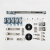 Puerta corredera corredera de madera Cerrar suave Sistema deslizante sincronizado Puerta de granero Hardware oculto para tres puertas