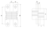 Bisagra oculta invisible de alta resistencia de aleación de zinc SS304 de 19 * 95 mm de precio bajo para puerta de gabinete de madera