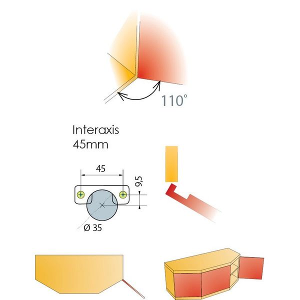 Bisagras de gabinete de cocina de ajuste suave y cerrado
