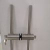 Manija del tirón del acero inoxidable del tubo redondo del hardware de la puerta de cristal con la cerradura