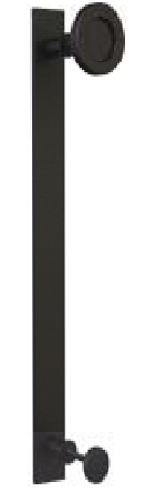 manija de la puerta del granero del carbón negro del diámetro del tubo 25mm manija de la puerta de madera de la barra de T tu de la manija de la puerta del granero